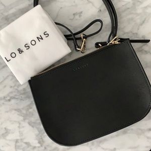 Lo & Sons Waverly 2 black saffiano leather